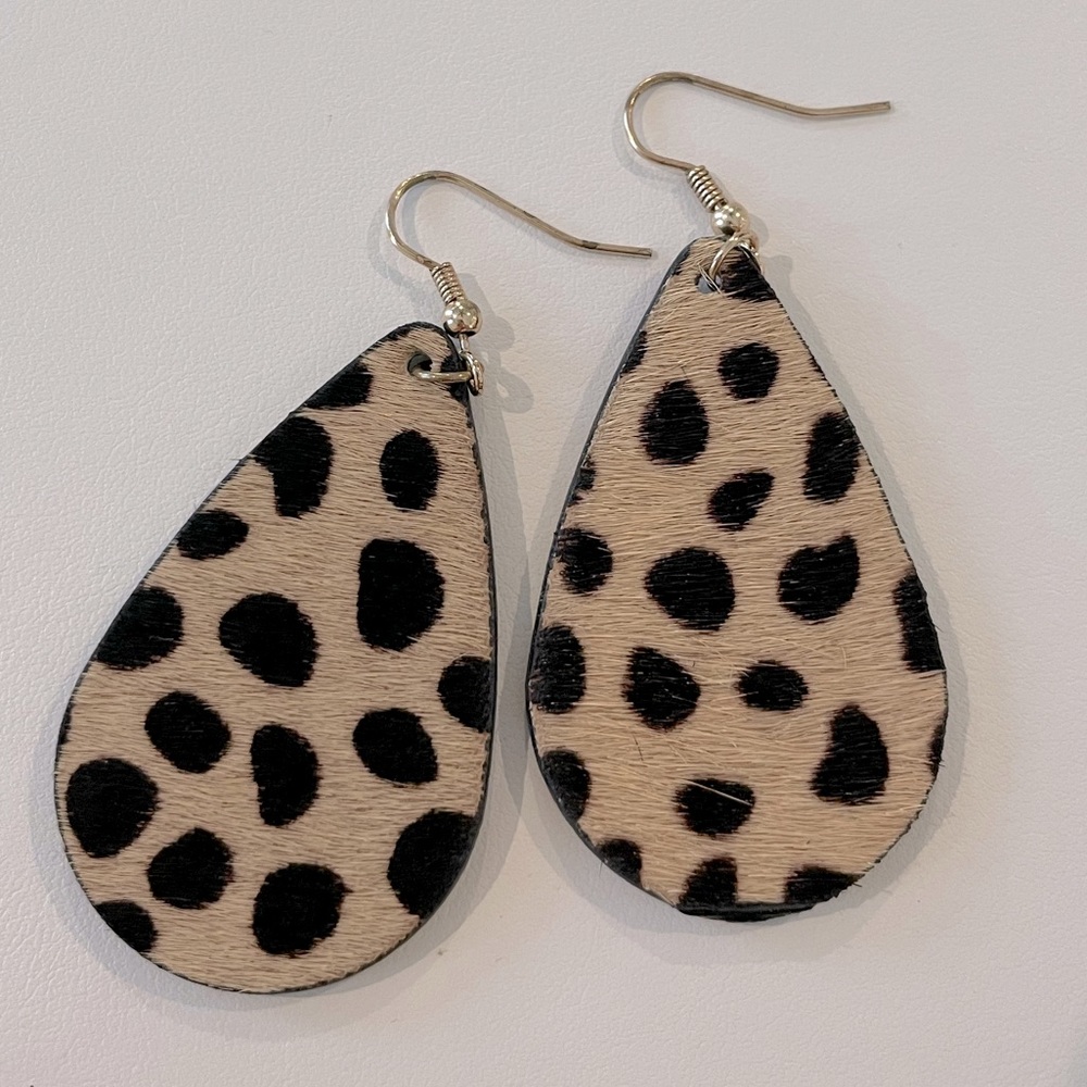 Cheetah print earrings